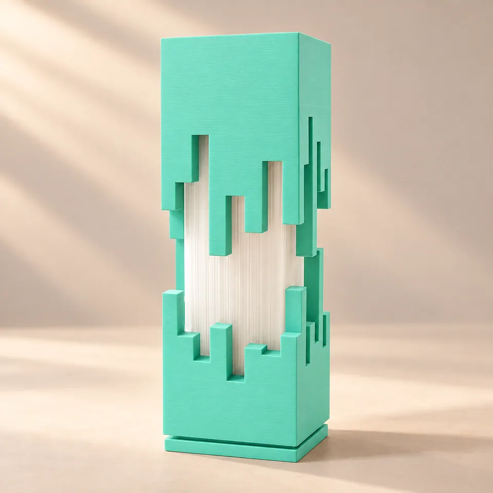 Mint renginde Lumea 3D baskı masa lambası